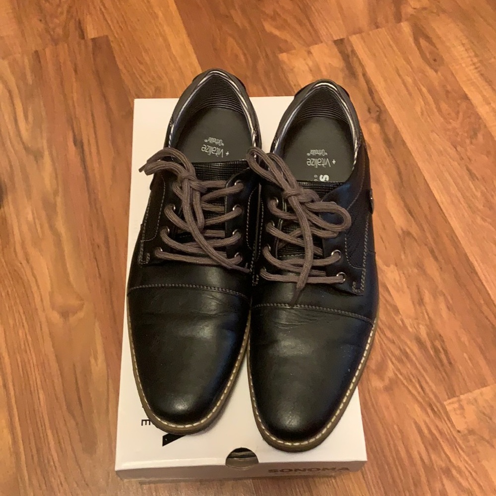 Men’s Sonoma vitalize dress shoe black size 9